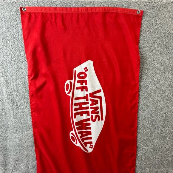 Vans Red and White Wall Flag - Picture 5 of 5